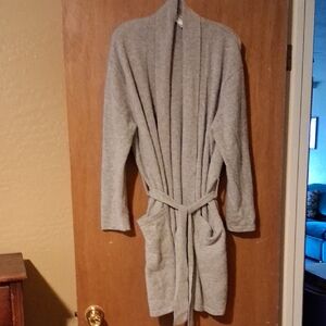 Gray Cahmere Cardigan with Pockets